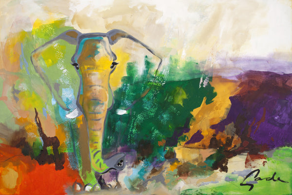 Gade / Elephant Dream | Handgemaakt schilderij