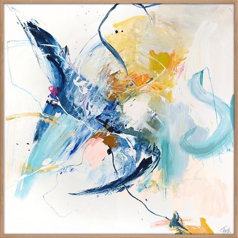 Vertrouwelijk blauw | GEMENGD SCHILDERIJ