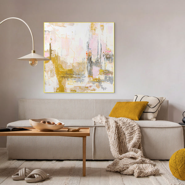 Vertrouwelijk roze | GEMENGD SCHILDERIJ