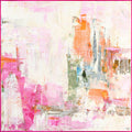 Vertrouwelijk roze | GEMENGD SCHILDERIJ