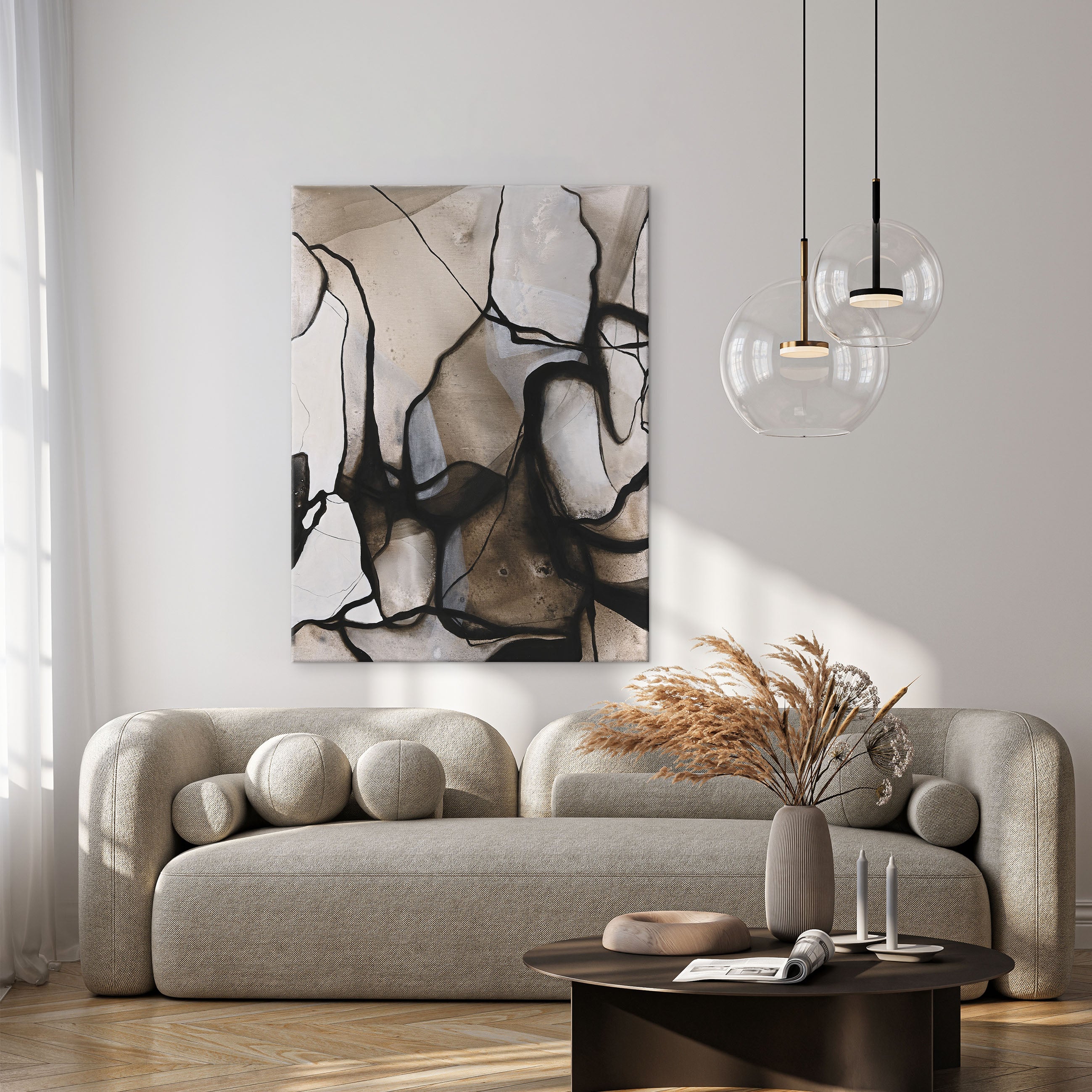 Ruwe essentie | Unika schilderen 90x120