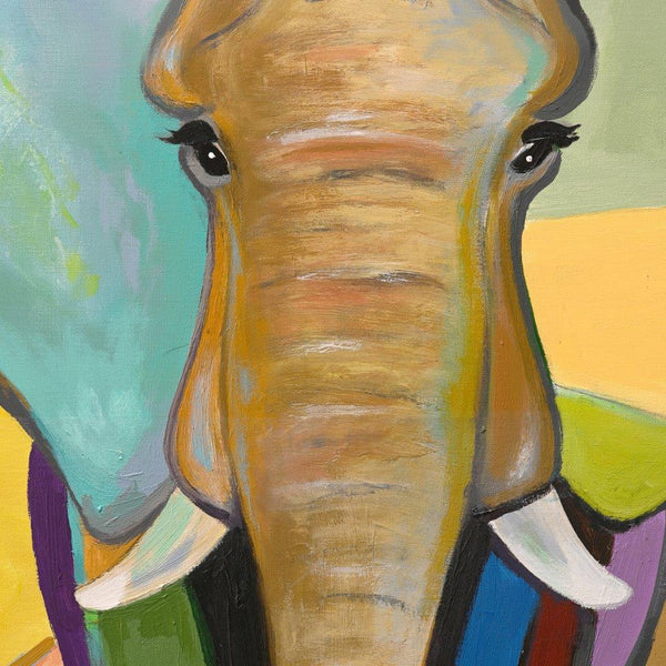Elephant Focus | Handgemaakt schilderij
