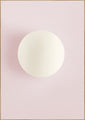 Witte cirkel roze | POSTERBORD