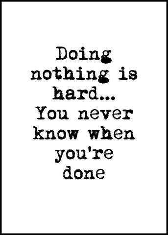 Niets doen | POSTERBORD