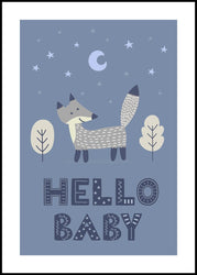 Vos Blauw | POSTERBORD