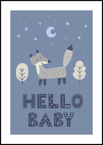 Vos Blauw | POSTERBORD