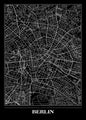 Kaart Berlijn Black | Poster
