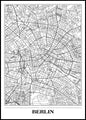 Kaart Berlin White | Poster