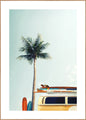 Surfbus geel | POSTERBORD