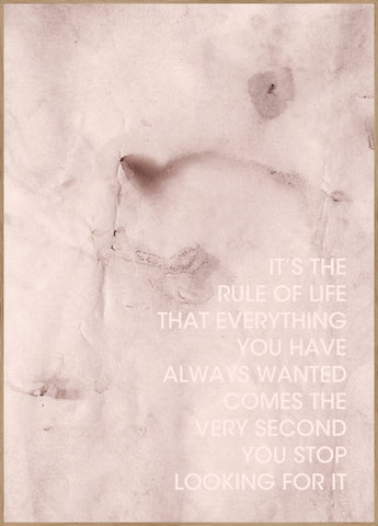 De levensregel | POSTERBORD