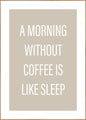 Zonder koffie | POSTERBORD