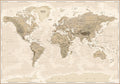 Wereldkaart vintage | POSTERBORD